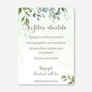 Termék instrukciós kártya, Használati útmutató, termékcímke - Boho Greenery - Kézműves, alkotó, termékkészítő, gyertyás, Kellékek & szerszámok, Dekorációs kellékek, Egyéb kellékek, Fotó, grafika, rajz, illusztráció, Festészet, MESKA