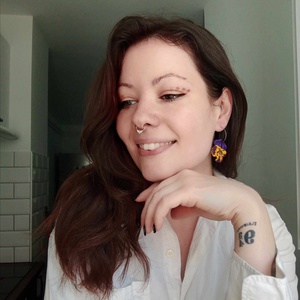 Árvácskás fülbevaló süthető gyurmából - ékszer - fülbevaló - lógó fülbevaló - Meska.hu