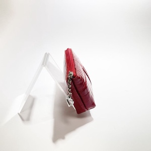 Piros lakk krokkómintás egy cipzáras egyenes swarovski köves kulcstartó E5008 - táska & tok - kulcstartó & táskadísz - kulcstartó - Meska.hu