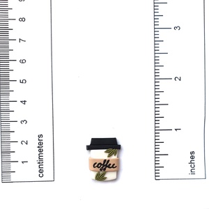 Szeretem a kávét süthető gyurma fülbevaló - ékszer - fülbevaló - pötty fülbevaló - Meska.hu