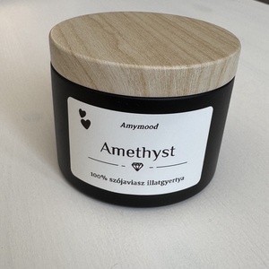 Amethyst ásványos szójaviasz illatgyertya - otthon & életmód - gyertya, illat, aroma - gyertya - Meska.hu