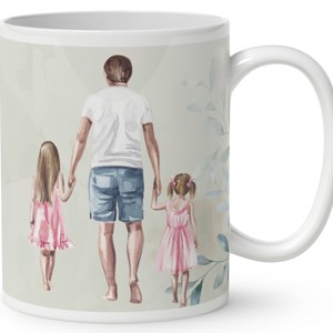 Kérd a neveddel - Apa és és a kicsi lányok mintás bögre - otthon & életmód - konyhafelszerelés, tálalás - tálalás - bögre & csésze - Meska.hu