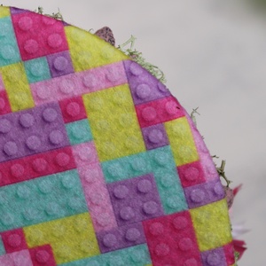 Ballagási csokor Lego kockákkal (lila-rózsaszín-sárga) - otthon & életmód - dekoráció - virágdísz és tartó - csokor & virágdísz - Meska.hu