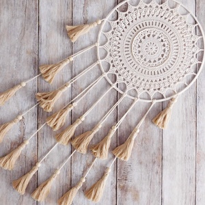 Horgolt mandala falidísz, álomfogó, függődísz, fali dekoráció 40 cm - otthon & lakás - dekoráció - fali és függő dekoráció - álomfogó - Meska.hu