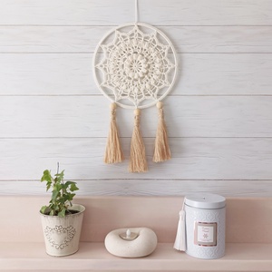 Horgolt mandala falidísz, álomfogó, függődísz, fali dekoráció 20 cm, Otthon & Életmód, Dekoráció, Fali és függő dekoráció, Álomfogó, Horgolás, Csomózás, MESKA