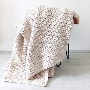 Nagyméretű horgolt takaró, pléd, ágytakaró 200x130 cm - otthon & életmód - lakástextil - felnőtt takaró, pléd - Meska.hu
