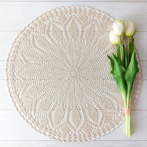 Horgolt csipke terítő, asztalközép 48 cm - otthon & életmód - dekoráció - asztal és polc dekoráció - horgolt & csipketerítő - Meska.hu