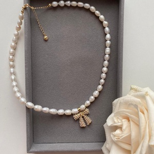 Édesvízi gyöngy nyaklánc - esküvő - ékszer - nyaklánc - Meska.hu