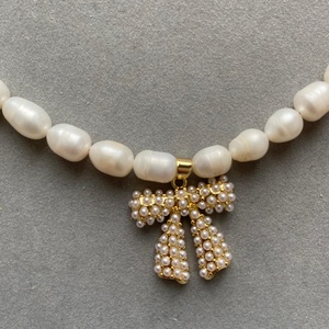 Édesvízi gyöngy nyaklánc - esküvő - ékszer - nyaklánc - Meska.hu