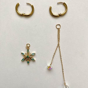 Aszimmetrikus fülbevaló - ékszer - fülbevaló - lógó fülbevaló - Meska.hu