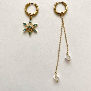 Aszimmetrikus fülbevaló - ékszer - fülbevaló - lógó fülbevaló - Meska.hu