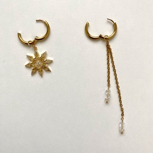 Aszimmetrikus fülbevaló - ékszer - fülbevaló - lógó fülbevaló - Meska.hu