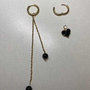 Aszimmetrikus fülbevaló - ékszer - fülbevaló - lógó fülbevaló - Meska.hu