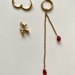 Aszimmetrikus fülbevaló - ékszer - fülbevaló - lógó fülbevaló - Meska.hu