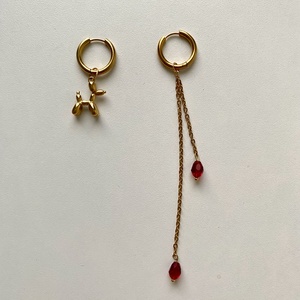 Aszimmetrikus fülbevaló - ékszer - fülbevaló - lógó fülbevaló - Meska.hu