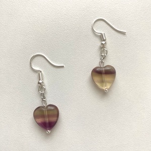 Fluorit Fülbevaló, Ékszer, Fülbevaló, Lógó fülbevaló, Ékszerkészítés, MESKA