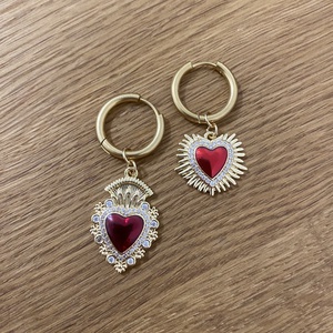 Szív fülbevaló - Meska.hu