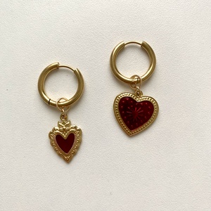 Szív fülbevaló, Ékszer, Fülbevaló, Lógó fülbevaló, Ékszerkészítés, MESKA