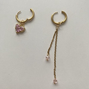 Szív fülbevaló - ékszer - fülbevaló - lógó fülbevaló - Meska.hu