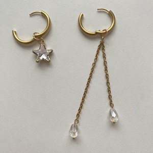 Csillag fülbevaló - ékszer - fülbevaló - lógó fülbevaló - Meska.hu