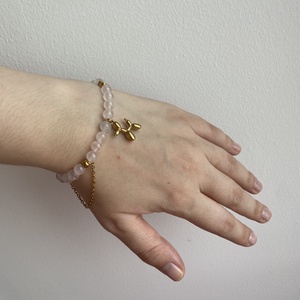 Rózsakvarc gumis karkötő - ékszer - karkötő - ásványkarkötő - Meska.hu