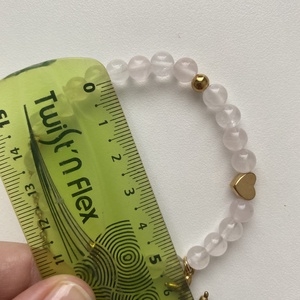 Rózsakvarc gumis karkötő - ékszer - karkötő - ásványkarkötő - Meska.hu