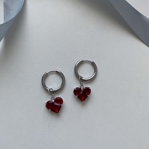 Szív fülbevaló, Ékszer, Fülbevaló, Lógó fülbevaló, Ékszerkészítés, MESKA