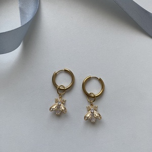 18k aranyozott fülbevaló  - ékszer - fülbevaló - lógó fülbevaló - Meska.hu