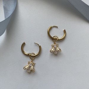 18k aranyozott fülbevaló  - ékszer - fülbevaló - lógó fülbevaló - Meska.hu