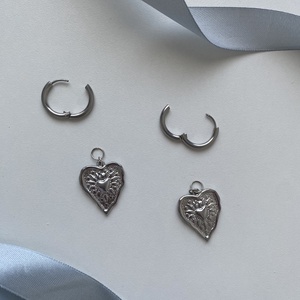 Boho szív fülbevaló - ékszer - fülbevaló - lógó fülbevaló - Meska.hu