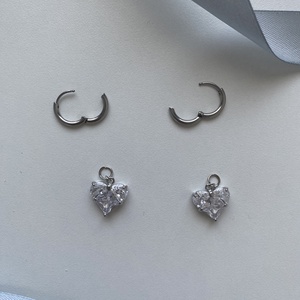 Szív Fülbevaló - ékszer - fülbevaló - lógó fülbevaló - Meska.hu