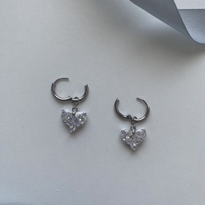 Szív Fülbevaló - ékszer - fülbevaló - lógó fülbevaló - Meska.hu