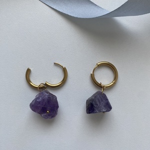 18k aranyozott fülbevaló  - ékszer - fülbevaló - lógós kerek fülbevaló - Meska.hu