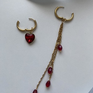 Aszimmetrikus fülbevaló - ékszer - fülbevaló - lógó fülbevaló - Meska.hu