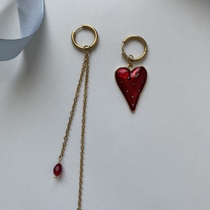 Aszimmetrikus fülbevaló - ékszer - fülbevaló - lógó fülbevaló - Meska.hu