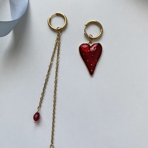 Aszimmetrikus fülbevaló - ékszer - fülbevaló - lógó fülbevaló - Meska.hu