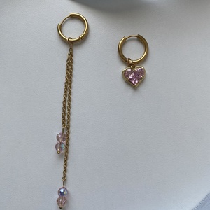 Szív fülbevaló, Ékszer, Fülbevaló, Lógó fülbevaló, Ékszerkészítés, MESKA