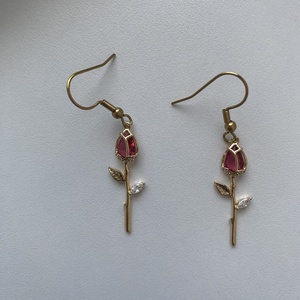 18k aranyozott fülbevaló  - ékszer - fülbevaló - lógó fülbevaló - Meska.hu