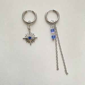 Aszimmetrikus fülbevaló - ékszer - fülbevaló - lógó fülbevaló - Meska.hu