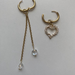 Aszimmetrikus fülbevaló - ékszer - fülbevaló - lógó fülbevaló - Meska.hu