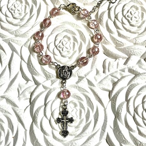 Autós rózsafüzér, tizedes rózsafüzér Swarovski kristályokból, Otthon & Életmód, Vallás, Lánc & Füzér, Ékszerkészítés, Gyöngyfűzés, gyöngyhímzés, MESKA
