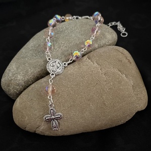 Autós rózsafüzér, tizedes rózsafüzér Swarovski kristályokból - otthon & életmód - vallás - lánc & füzér - Meska.hu