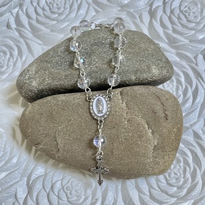 Autós rózsafüzér, tizedes rózsafüzér Swarovski kristályokból - otthon & életmód - vallás - lánc & füzér - Meska.hu
