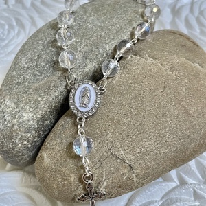 Autós rózsafüzér, tizedes rózsafüzér Swarovski kristályokból - otthon & életmód - vallás - lánc & füzér - Meska.hu