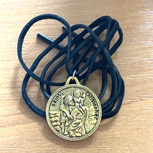 Szent Kristóf medál nyaklánc amulett - ékszer - nyaklánc - medálos nyaklánc - Meska.hu