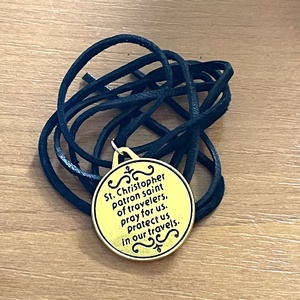 Szent Kristóf medál nyaklánc amulett - ékszer - nyaklánc - medálos nyaklánc - Meska.hu