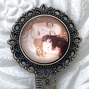 Vintage stílusú Gustav Klimt antik bronz könyvjelző vonalzó egyben, Könyv & Zene, Könyvjelző, Ékszerkészítés, Üvegművészet, MESKA