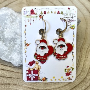 Karácsonyi lógó fülbevaló mikulás télapó 5627968 - Meska.hu