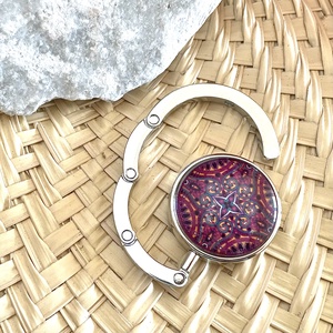 Mandala mintás Táska Akasztó Táskaakasztó, Táska & Tok, Kulcstartó & Táskadísz, Táskaakasztó, Ékszerkészítés, Üvegművészet, MESKA
