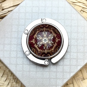 Mandala mintázatú Üveglencsés Táska Akasztó Táskaakasztó - táska & tok - kulcstartó & táskadísz - táskaakasztó - Meska.hu